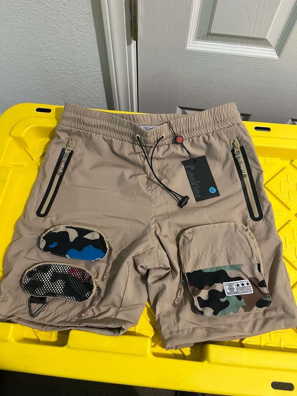 Cookies SF Recon Utility Cargo Shorts Tan Multi-Pocket